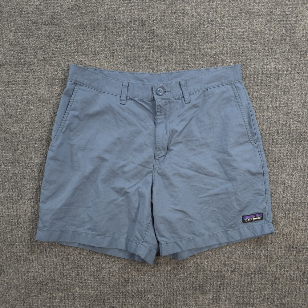Patagonia Shorts Mens 33 Blue Lightweight All Wear Hemp Organic Canvas Hiking
